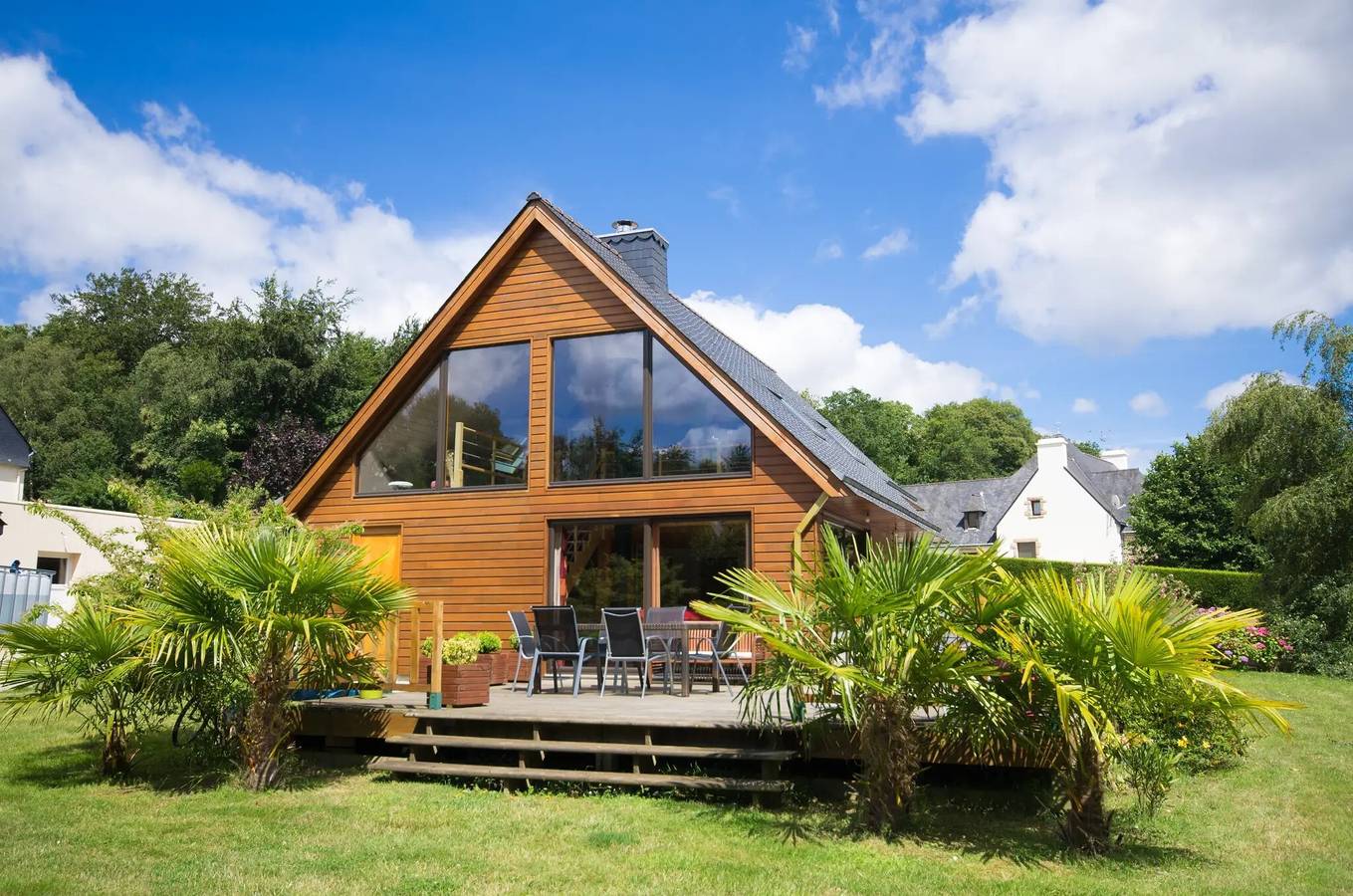 Gästezimmer „Chambre Cosy à l’écrin de bois“ mit Terrasse, Garten, Wlan in Guerlédan, Guingamp Region