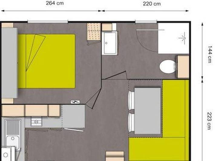 Camping pour 3 personnes, avec Bassin pour enfant en Camargue - 3