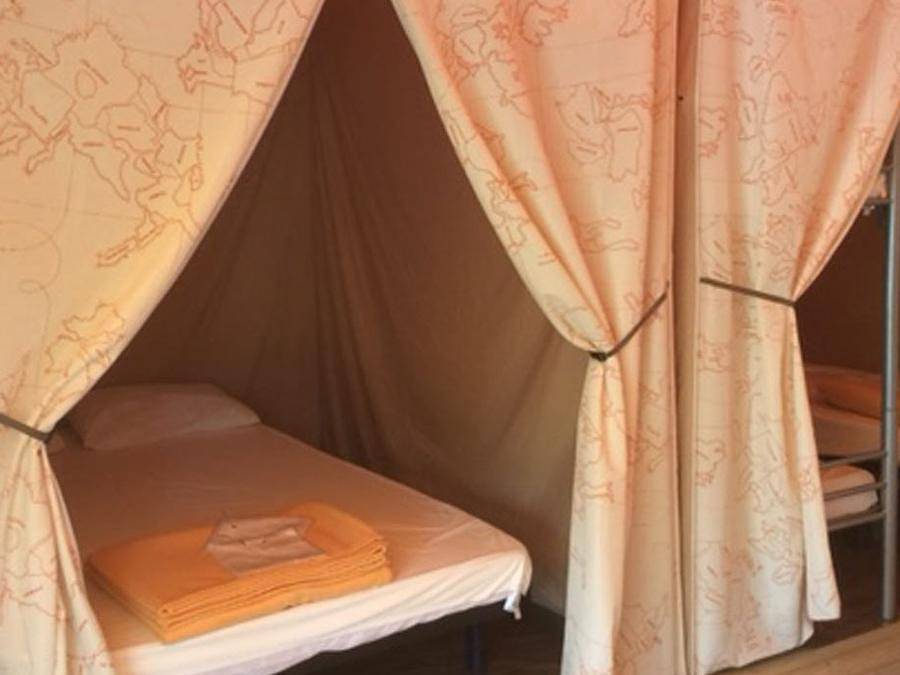 Camping Dordogne Les Cinq Châteaux - Safarizelt 5 personen - Insolite Lodge ohne Sanitäranlagen in Allas-les-Mines, Périgord Noir