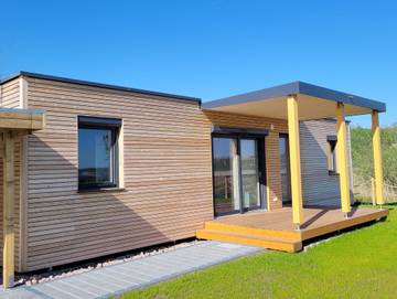 Ferienhaus für 4 Personen, mit Terrasse und Garten sowie Seeblick in Elster & Umgebung
