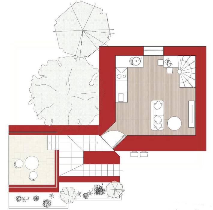 Maison de vacances pour 2 personnes, avec terrasse et piscine
