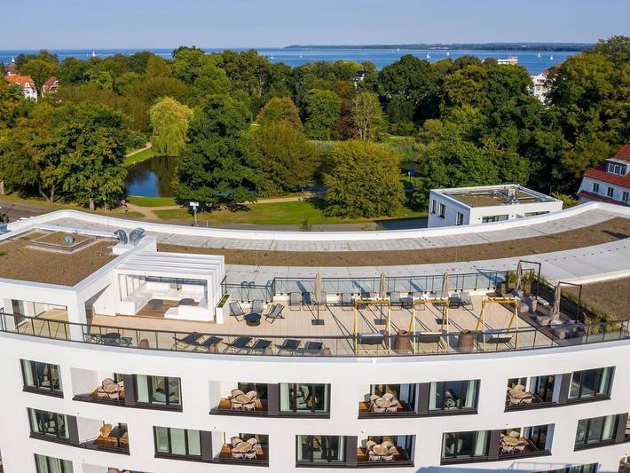 Ferienwohnung für 4 Personen, mit Balkon und Terrasse sowie Sauna in Travemünde