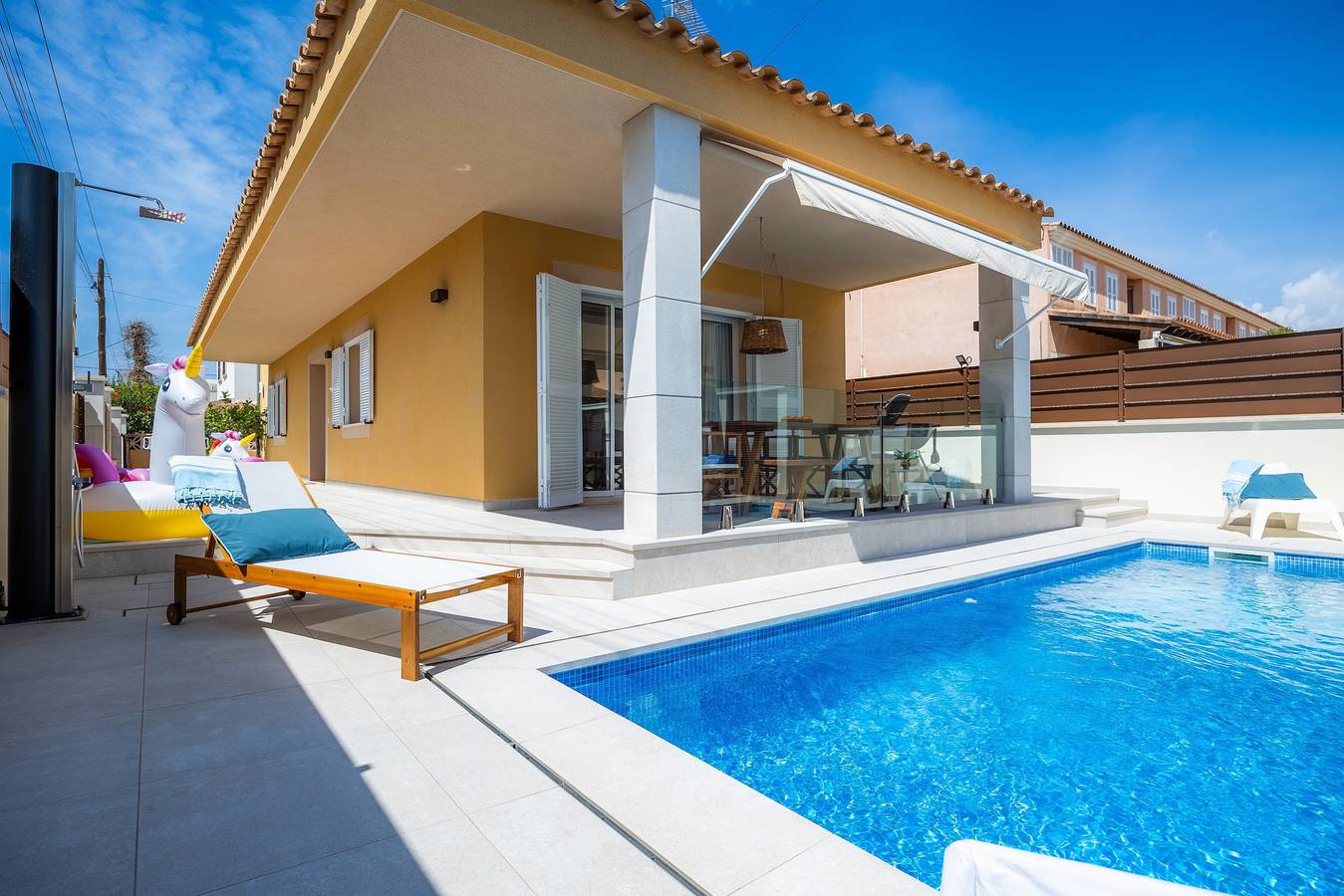 Ferienhaus 'Es Reco' mit privatem Pool, Wlan und Klimaanlage in Sa Ràpita, Campos