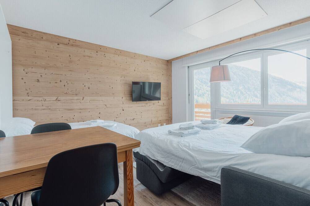 Ganze Wohnung, Appartement Avec vue Majestueuse sur les Montagnes in Leukerbad, Leukerbad & Umgebung