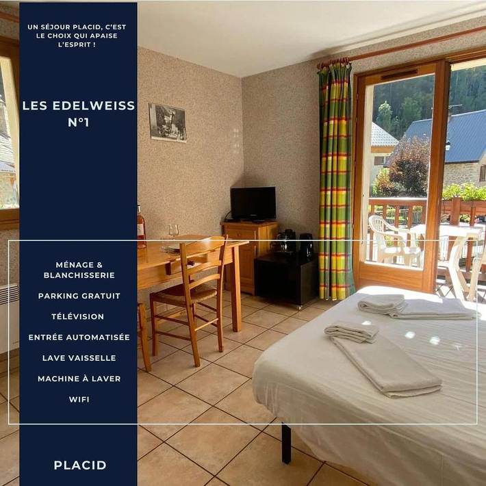 Gîte pour 3 personnes, avec jardin et piscine à La Chapelle-en-Valgaudémar