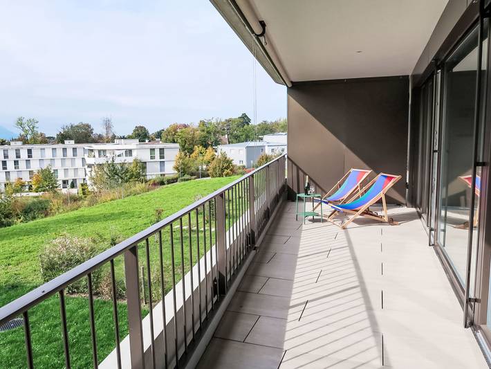 Ferienwohnung für 2 Personen, mit Balkon und Seeblick sowie Ausblick und Garten am Genfer See - 4