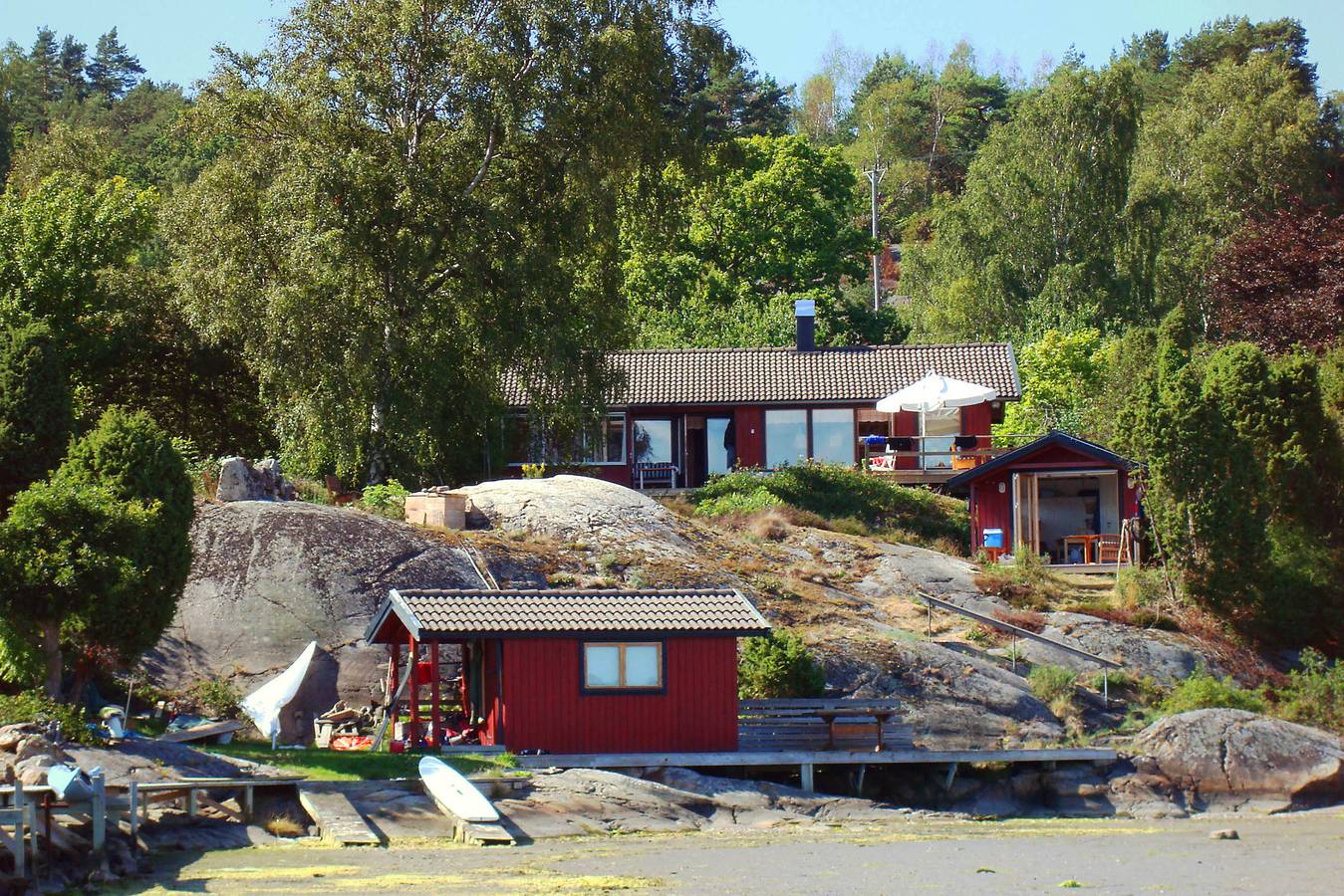 Urlaub am Wasser in einer schönen Bucht am Gullmarenfjord in Norra Västkusten