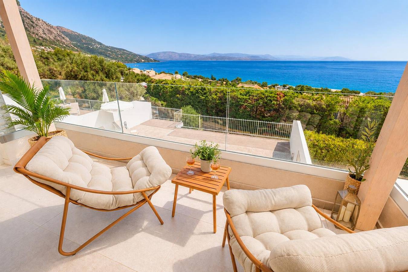 Villa pour 4 personnes avec terrasse in Mparmpati, Corfou