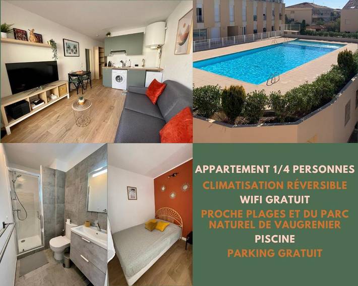 Gîte pour 2 personnes, avec Balcon ainsi que Terrasse et Piscine dans Parc de Vaugrenier