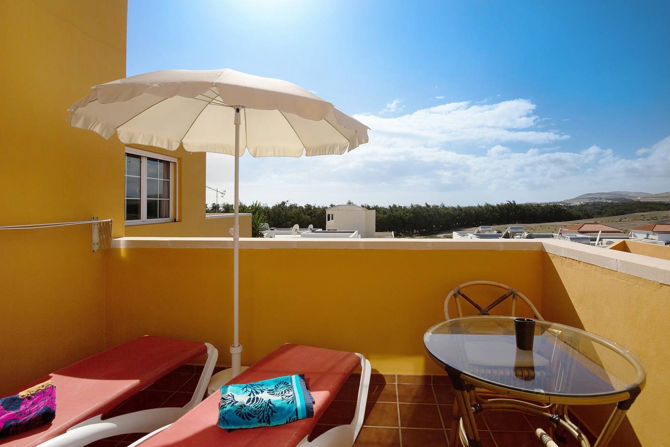 Geheel appartement, Vakantiehuis "Casa Paco 2" met Uitzicht op Zee, Privé Balkon & Gedeeld Zwembad in Südliche Bucht Costa Calma, Pájara