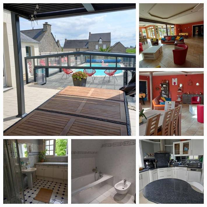 Location de vacances pour 10 personnes, avec piscine et jardin à La Fresnais - 4