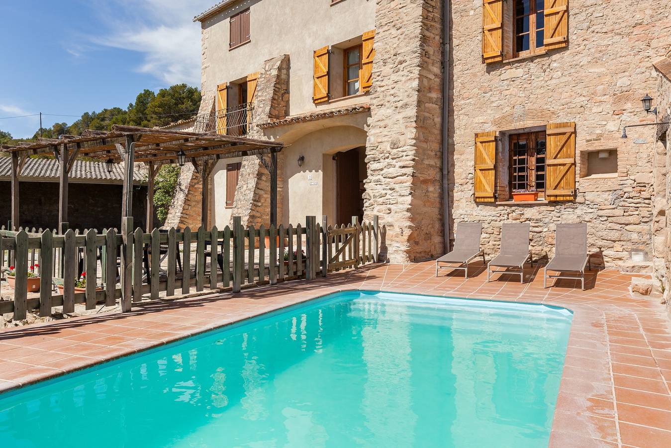 Casa de vacaciones "El Mas De Tous" con vistas a la montaña, piscina privada y Wi-Fi in San Martín de Tous, Interior de Barcelona