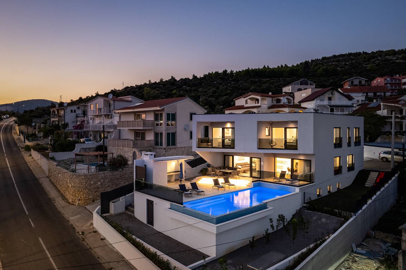 Charming Villa with Heated Pool, Balcony & 2.5km to Coastline in Marina, Split-Dalmatia