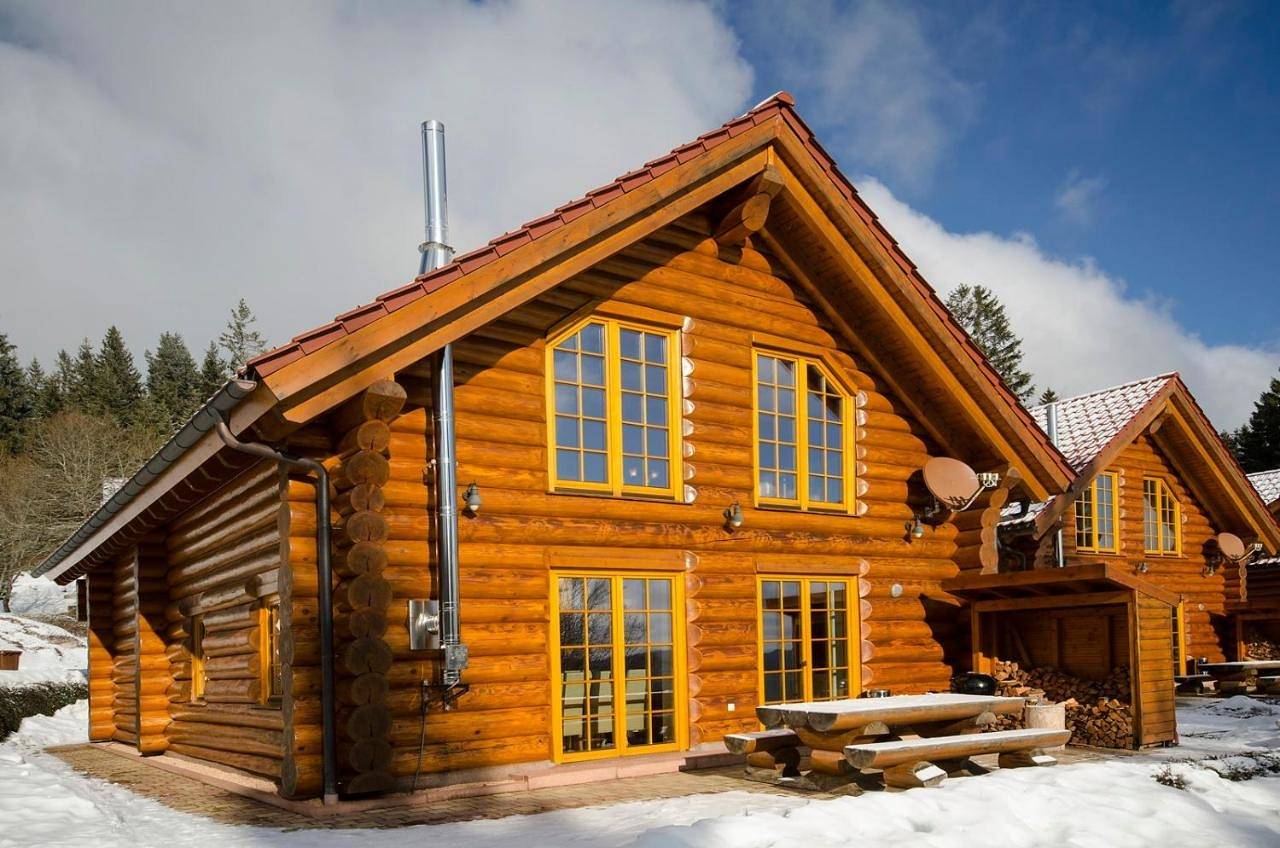 Luxus-Ferienhaus Blockhaus Chalet Nr 3 Toplage am Feldberg mit Sauna, Outdoor-Hottub, Kamin auf 1300m üm in Feldberg Ort, Feldberg