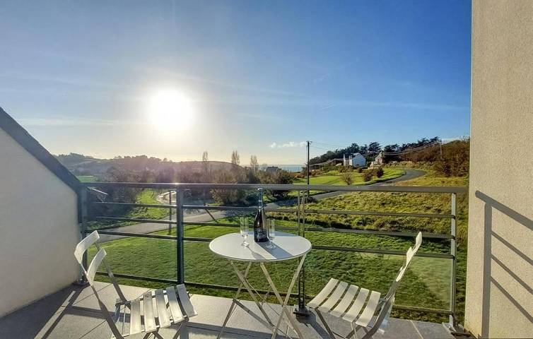 Appartement de vacances pour 4 personnes, avec Balcon et Terrasse ainsi que Jardin et Vue