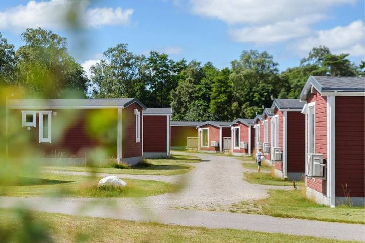 Camping für 6 Personen, mit Terrasse und Ausblick in Halland