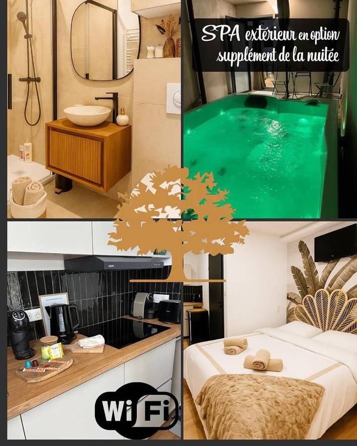 Appartement de vacances pour 2 personnes, avec jardin et jacuzzi