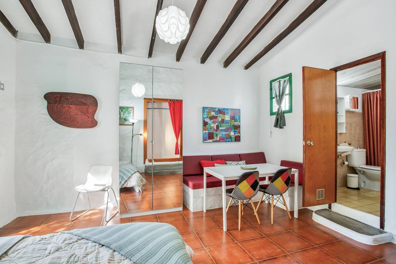 Historica Juan mit Bergblick, Gemeinschaftsterrasse und Wlan in Los Pasitos, Mogán