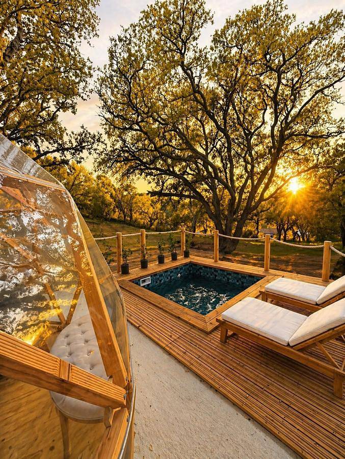 Tente pour 2 personnes, avec terrasse et jardin ainsi que piscine et vue en Corse-du-Sud - 3