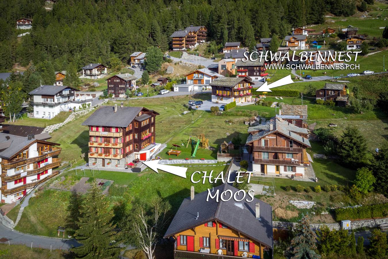 Ganze Ferienwohnung, Chalet Ferienwohnungen Schwalbennest Moos Grächen - 10-Bettwohnung, 1227 in Grächen, Walliser Alpen