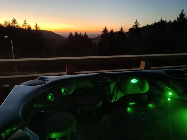 Chalet neuf avec jacuzzi privé, vue imprenable sur Massif des Vosges in Belfahy, Haute-Saône