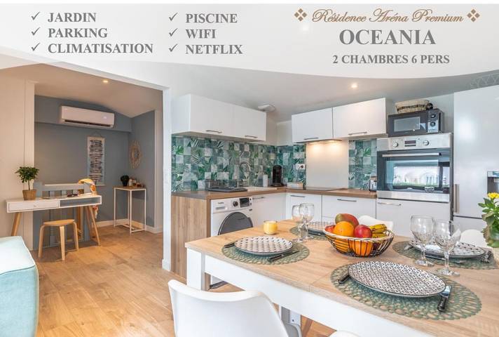 Location de vacances pour 6 personnes, avec jardin ainsi que piscine et vue à Saint-Vincent-de-Tyrosse - 4