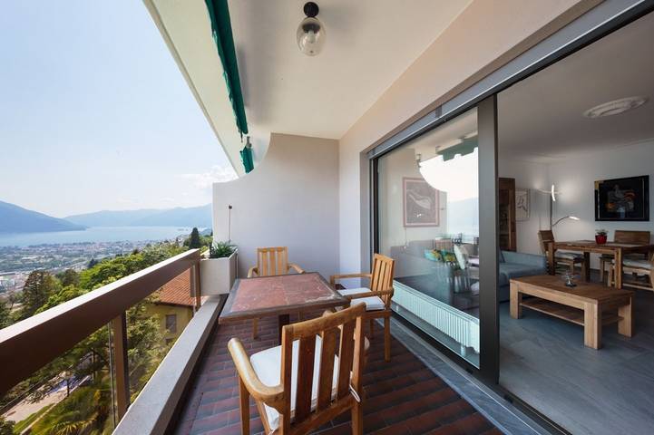 Ferienwohnung für 3 Personen, mit Balkon und Garten sowie Sauna und Seeblick im Ticino - 4