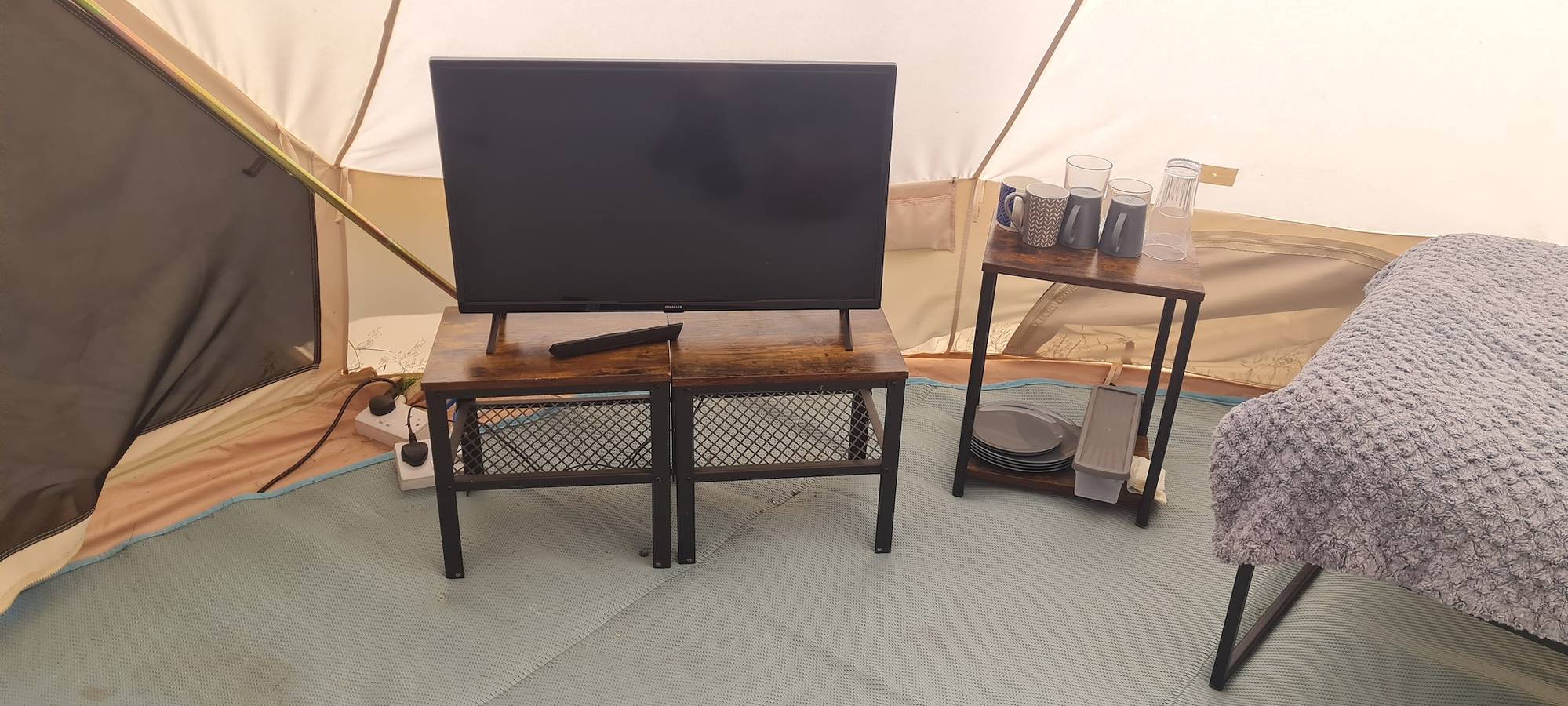 Dog Friendly Cozy Bell Tent With Log Burner in Isle of Anglesey