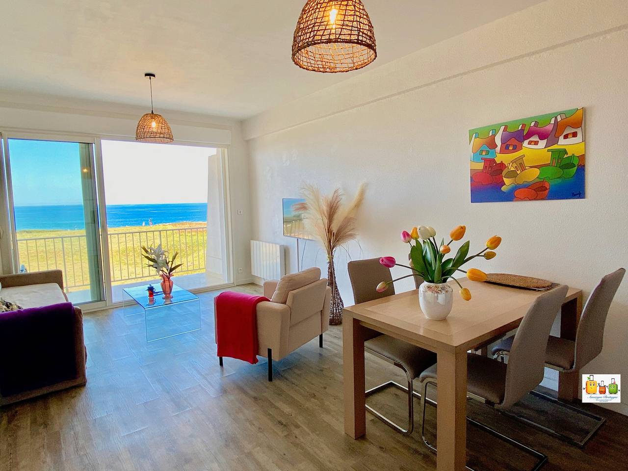 Apartamento entero, Affitto alloggio a prezzo ridotto * magnifico panorama sul mare piscina in Guidel, Côte des Mégalithes