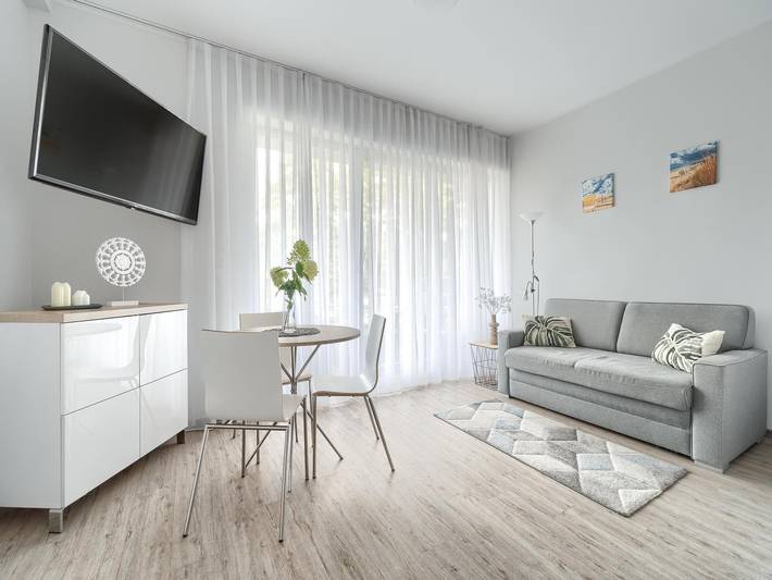 Ferienwohnung für 4 Personen, mit Whirlpool und Terrasse sowie Sauna in Pobierowo