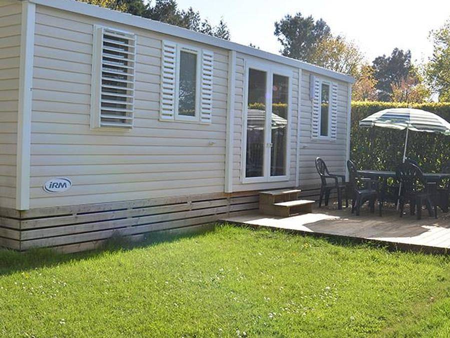 La Touesse Camping - Mobilheim 6 personen - Bahamas 34m² - 3 Schlafzimmer - Nicht überdachte Terrasse in Saint-Lunaire, Saint-Malo und Umgebung
