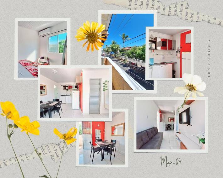 Casas e apartamentos de temporada para 4 pessoas, adaptado a crianças na Praia do Flamengo