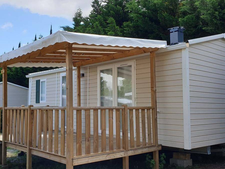 Camping Domaine Le Quercy - Mobilheim 4 personen - Mobilheim 28m² - 2 Schlafzimmer - mit Tv -. in Gourdon, Quercy
