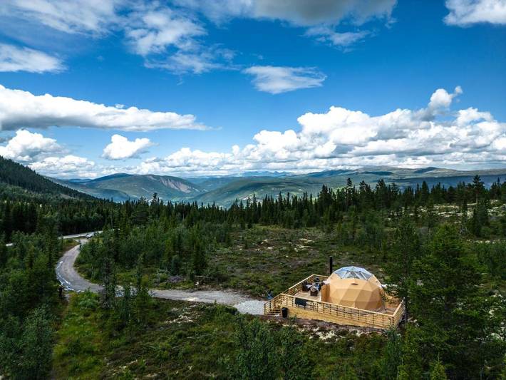 Camping für 2 Personen, mit Terrasse und Ausblick in Norwegen - 3