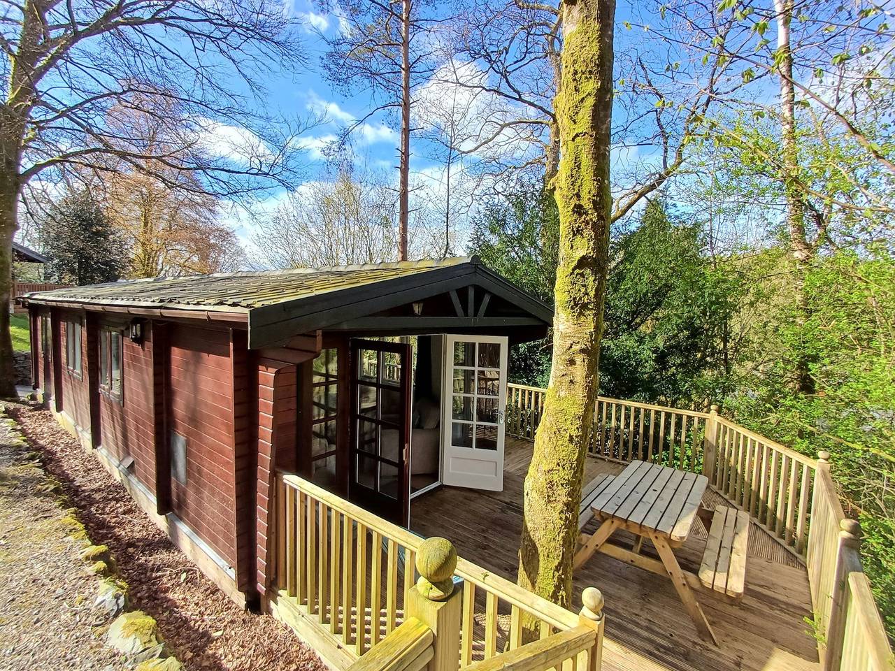 Lodge für 4 Personen mit Balkon/Terrasse in White Cross Bay, Lake District