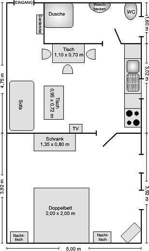 Appartement/Fewo, Dusche, Wc, 1 Schlafraum in Emmerthal, Weser Hills