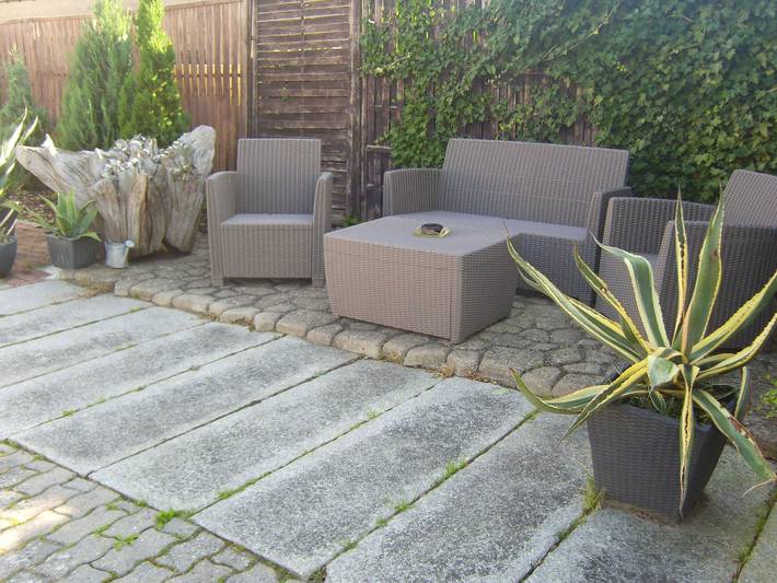 Ferienwohnung für 3 Personen, mit Terrasse und Garten