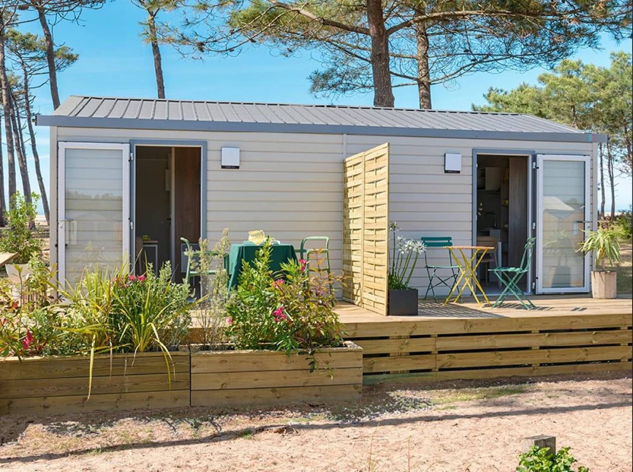 Zecamping 3* toboggans mobil-home Tv 16m2 2 pers in Quinéville, Cherbourg en omgeving