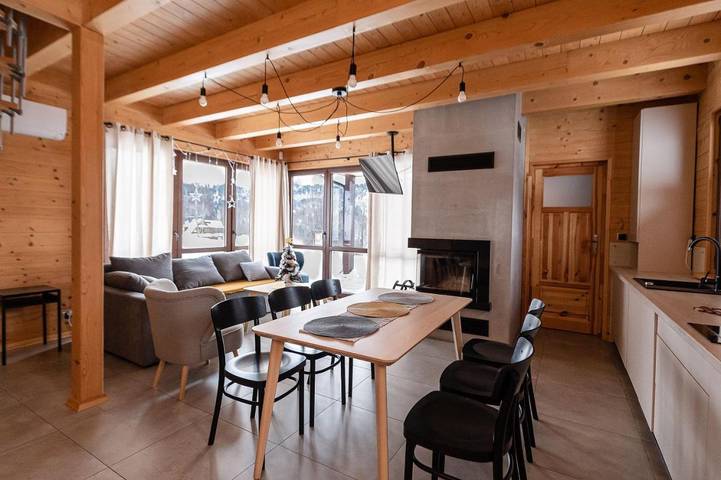 Dom dla 8 osób, z ogród i sauna oraz jacuzzi w Międzybrodzie Żywieckie