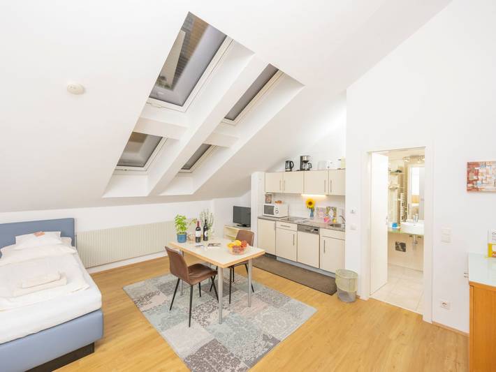 Apartamento entero, Helles Ferienstudio im Dachgeschoss für Pärchenurlaub in Hernals, Viena