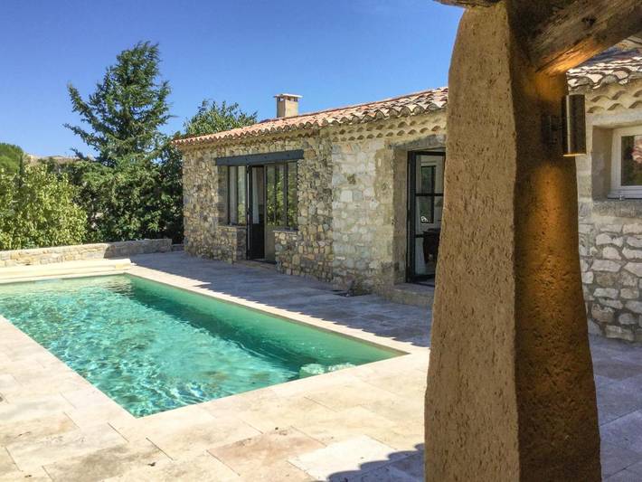 Maison de vacances pour 5 personnes, avec Terrasse et Jardin ainsi que Piscine et Vue