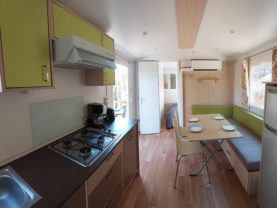 Camping Les Bords de Cèze - Mobilheim 4 personen - Sun Roller mit Klimaanlage in Cornillon, Nimes und Umgebung