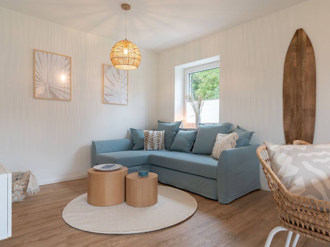 Ganze Wohnung, Küstenbutze - Modernes Apartment für 6 im Beach-Style mit vollausgestatteter Kü in Mildstedt, Nordfriesland