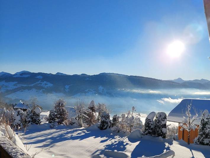 Ferienwohnung für 7 Personen, mit Balkon und Terrasse sowie Garten und Ausblick in Sulzberg (Österreich)