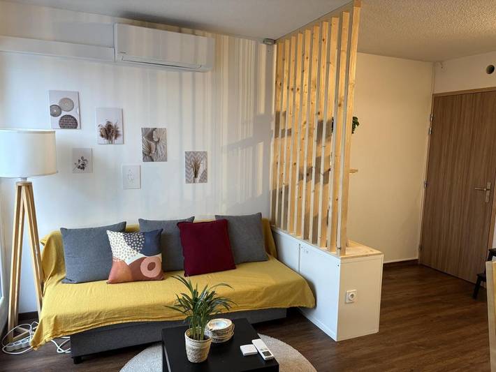 Appartement de vacances pour 3 personnes, avec jardin