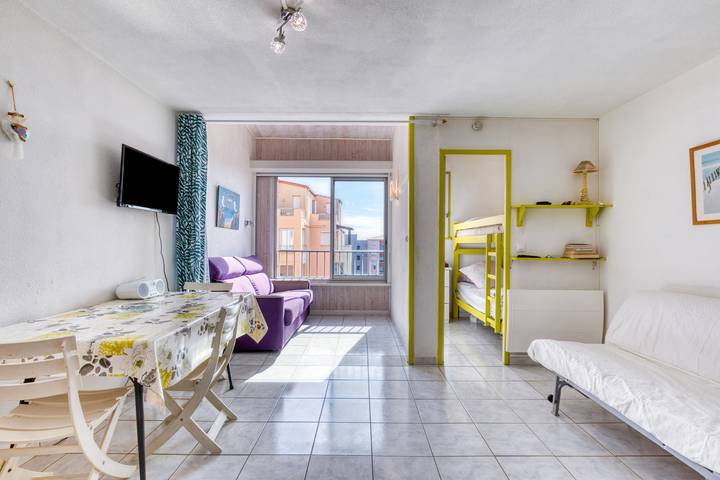 Ferienwohnung für 4 Personen, mit Garten und Balkon, kinderfreundlich in Cap d'Agde