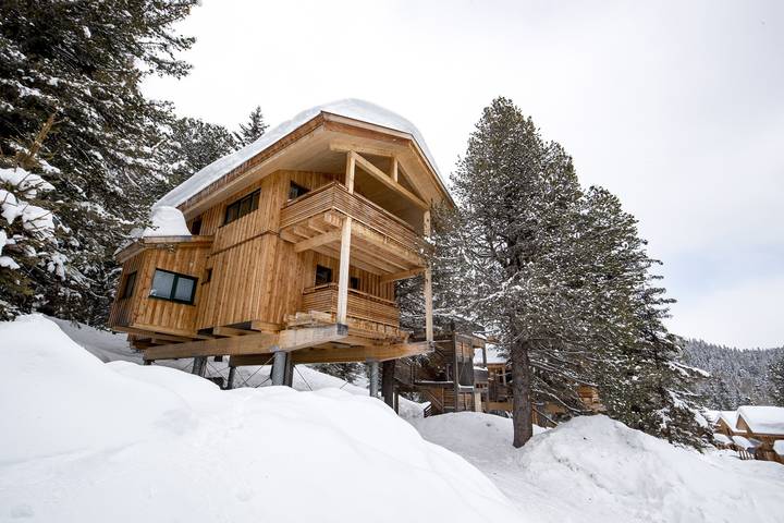 Ferienhaus # 27 mit Ir-Sauna und Whirlpool innen in Stadl-Predlitz, Turracher Höhe