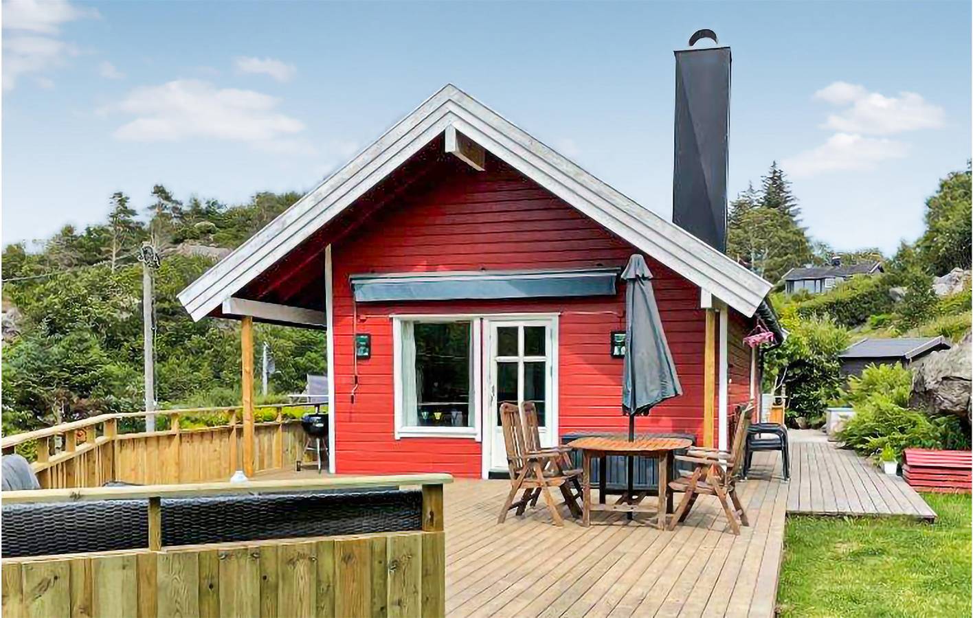 Ferienhaus für 6 Personen mit Terrasse in Farsund