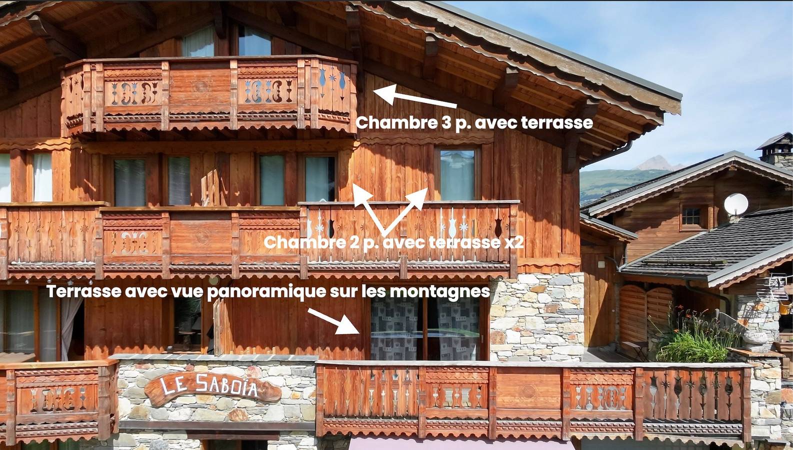 Geheel appartement, Appartement "Les Dolomites" met bergzicht, privéterras en wifi in Bellentre, La Plagne-Tarentaise