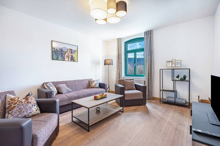 Ferienwohnung für 4 Personen, mit Garten in Rathmannsdorf, Elbsandsteingebirge